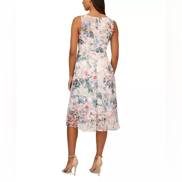 Adrianna Papell Women's Floral Printed Veiled Dress Size 8. NWT - Picture 4 of 14